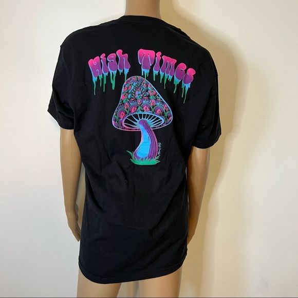Mushroom T-Shirt Bright Neon Graphics - Picture 4 of 11